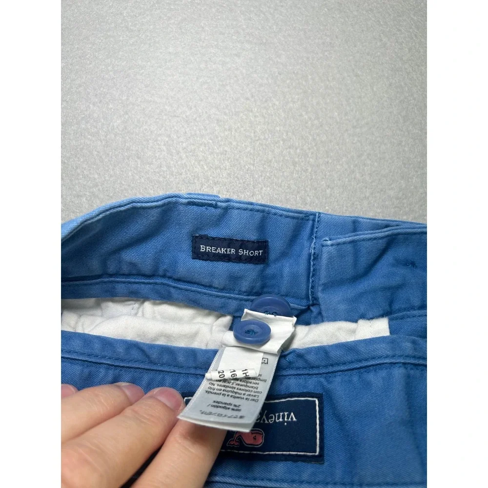 Vineyard‎ Vines Breaker Shorts Mens 34 Blue Cotton Blend Stretch Chino Casual